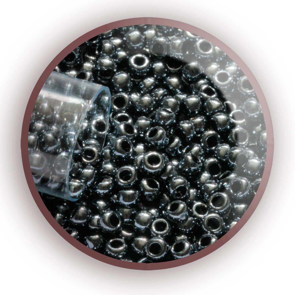 8/0 TR-81 Haematite Metallic Round Toho Seed Beads - Beading Supply - Kalitheo Jewellery