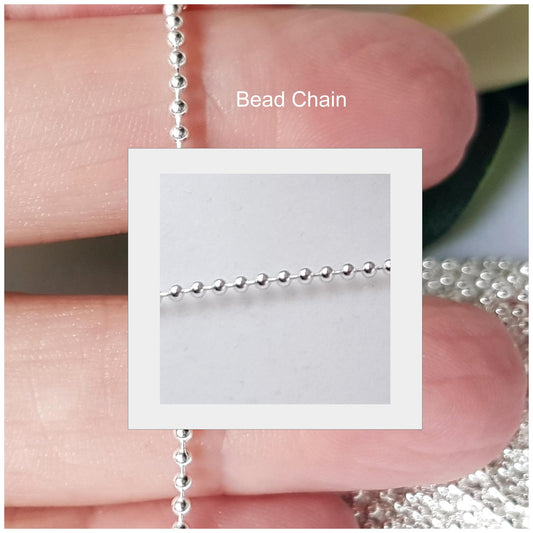 Chains - Bead Chain Genuine Sterling Silver Unfinished | Jewellery Making Supply