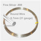 FAB Metals - Fine Silver 999 0.7mm [1m] Round Wire | FS-R0.7W | Jewellery Making Supply