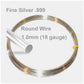 FAB Metals - Fine Silver 999 1.0mm [1m] Round Wire | FS-R1.0W | Jewellery Making Supply