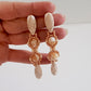 Red or White Statement Beaded Earrings | (KJ-392E) Handmade Earrings - Kalitheo Jewellery
