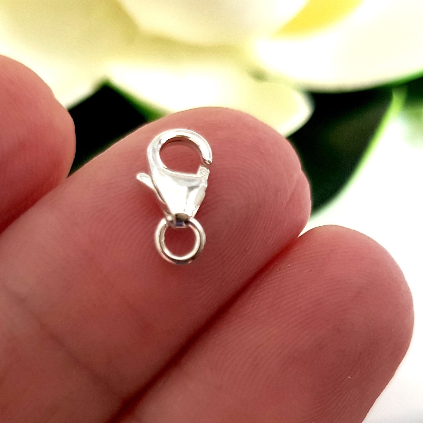 Sterling Silver 925 Lobster Claw Clasp 8mm on hand
