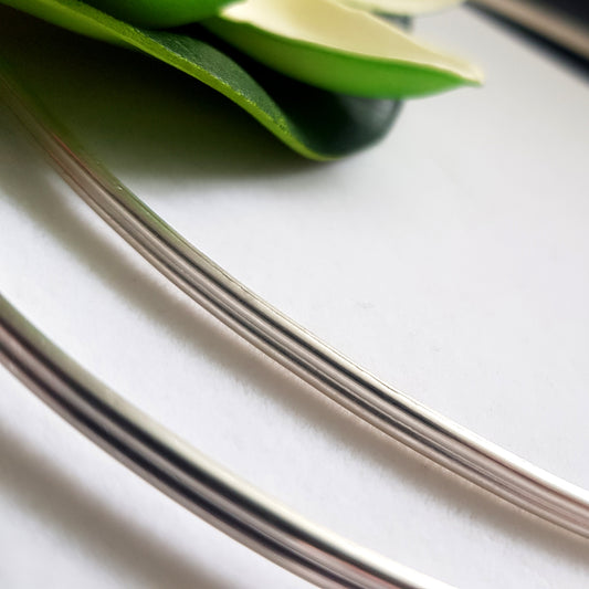 FAB Metal - Double Half Round Wire - Sterling Silver | SS-DHRoundW | Jewellery Making Supply
