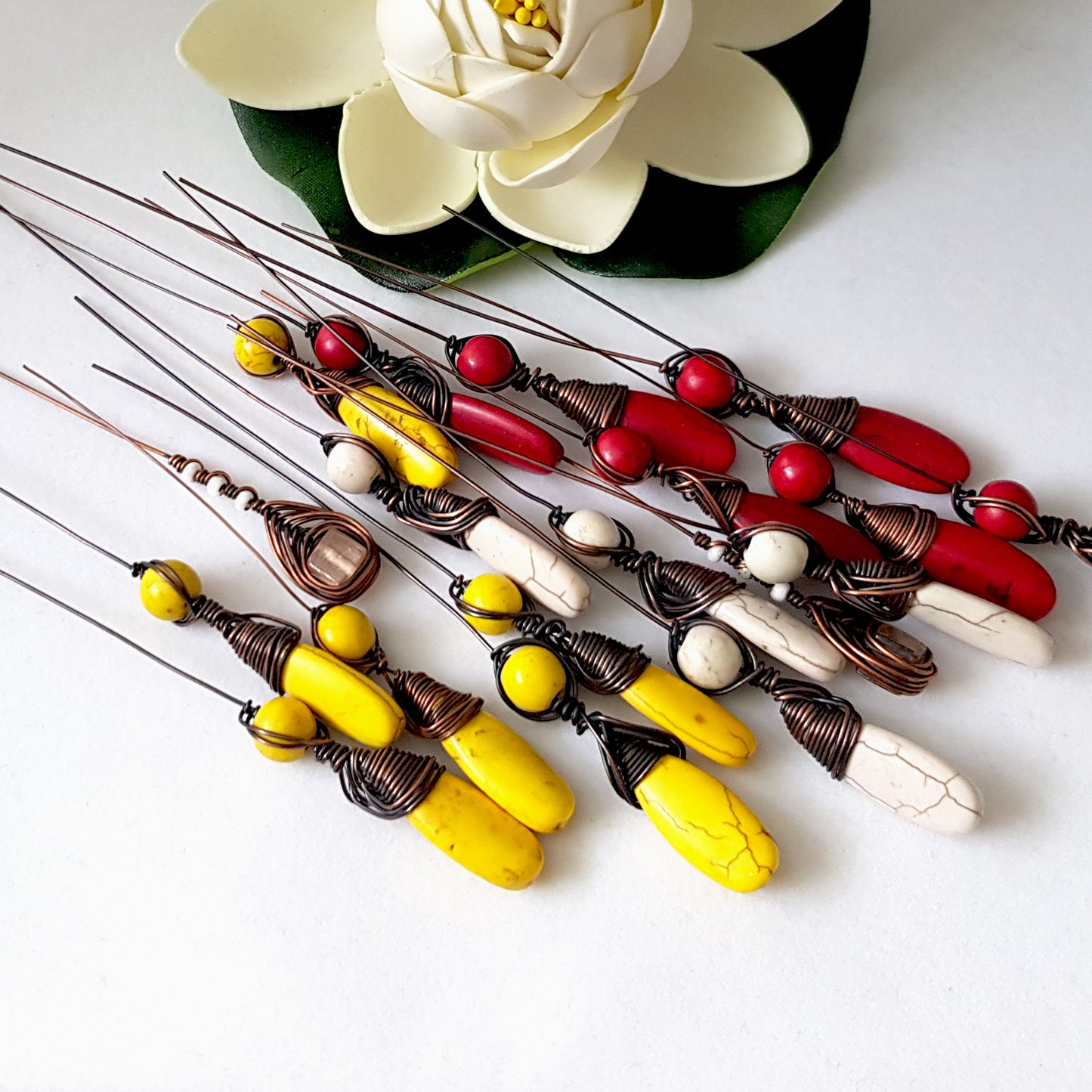 Headpins wire-wrapped handmade | Kalitheo Findings