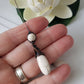 Headpins wire-wrapped copper white howlite | Kalitheo Findings