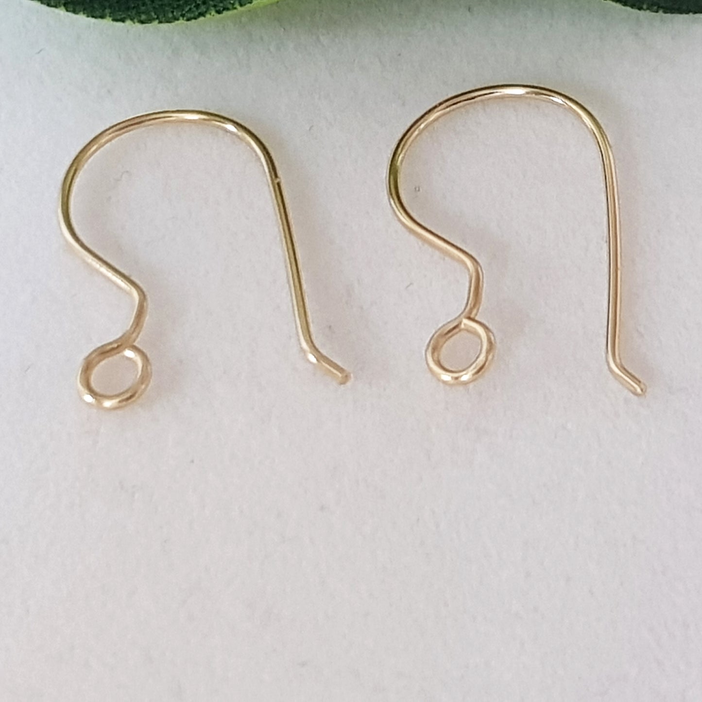 Earring Hooks - 9ct Yellow Gold Shepherd Hooks Handmade Quality Findings  | YG9-001EH-1 | Earring Findings