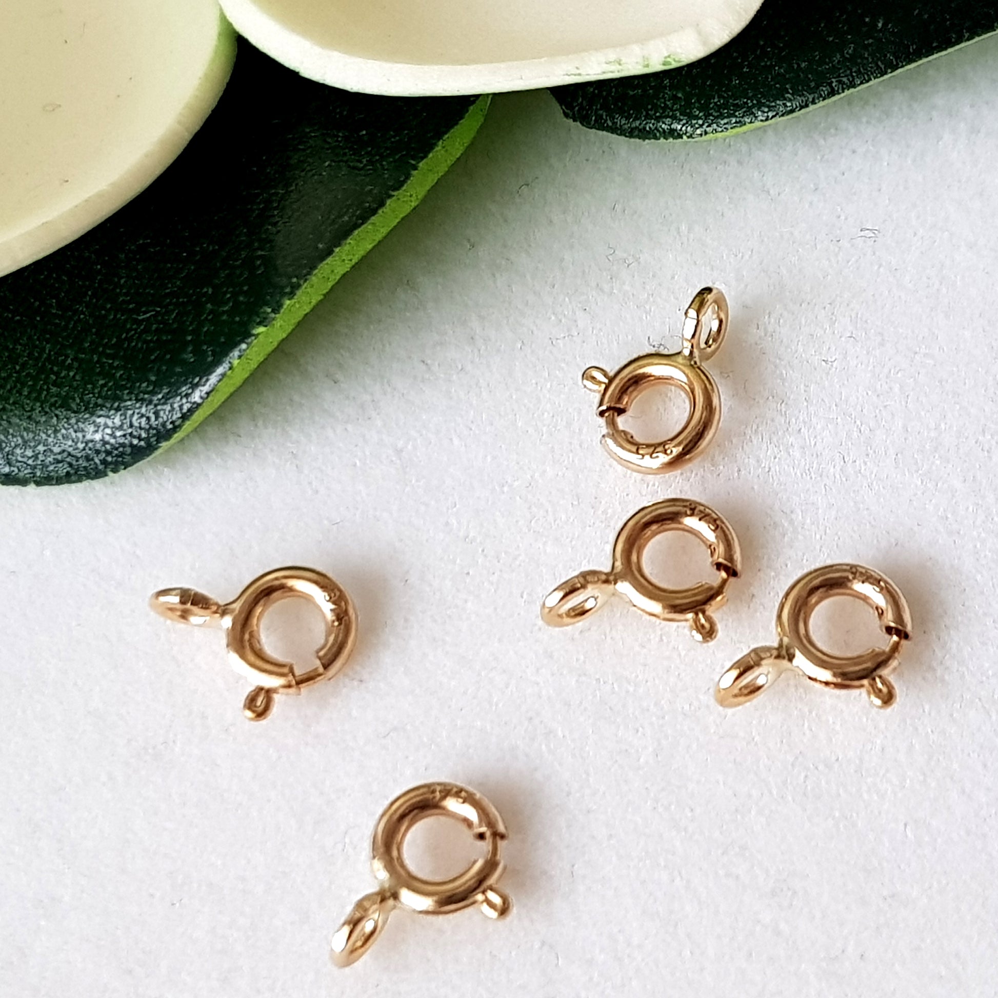 Yellow Gold 9ct Spring Ring Clasps | Kalitheo Findings