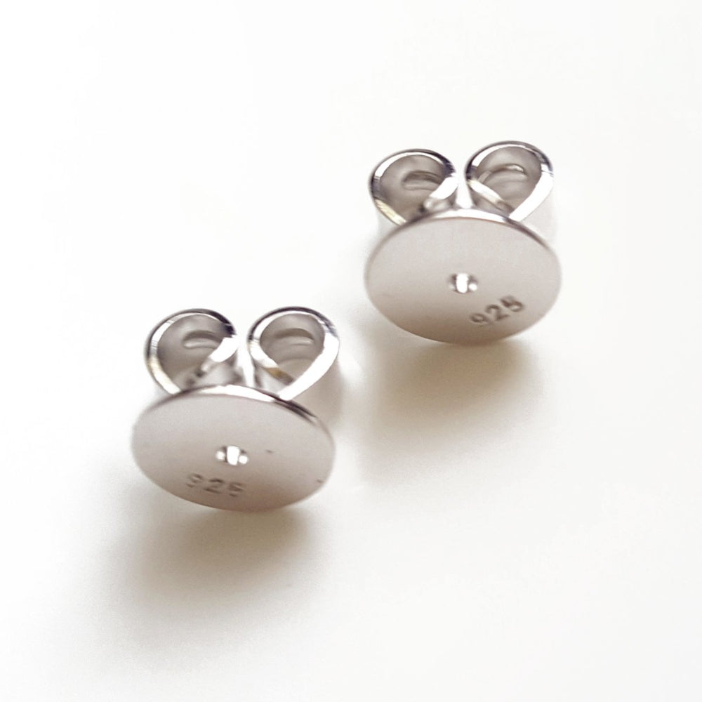 Disc Large 10mm Butterfly Backs 18ct White Gold |  WG18-00810L | Jewellery Making Supply - Kalitheo Jewellery