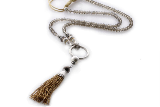 KTC-202 Gold - 'Elan Gold Fashion Statement Necklace - Kalitheo Jewellery