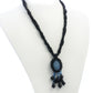 KTC-293 "Aquamarine Mystic" Black  Necklace - Kalitheo Jewellery