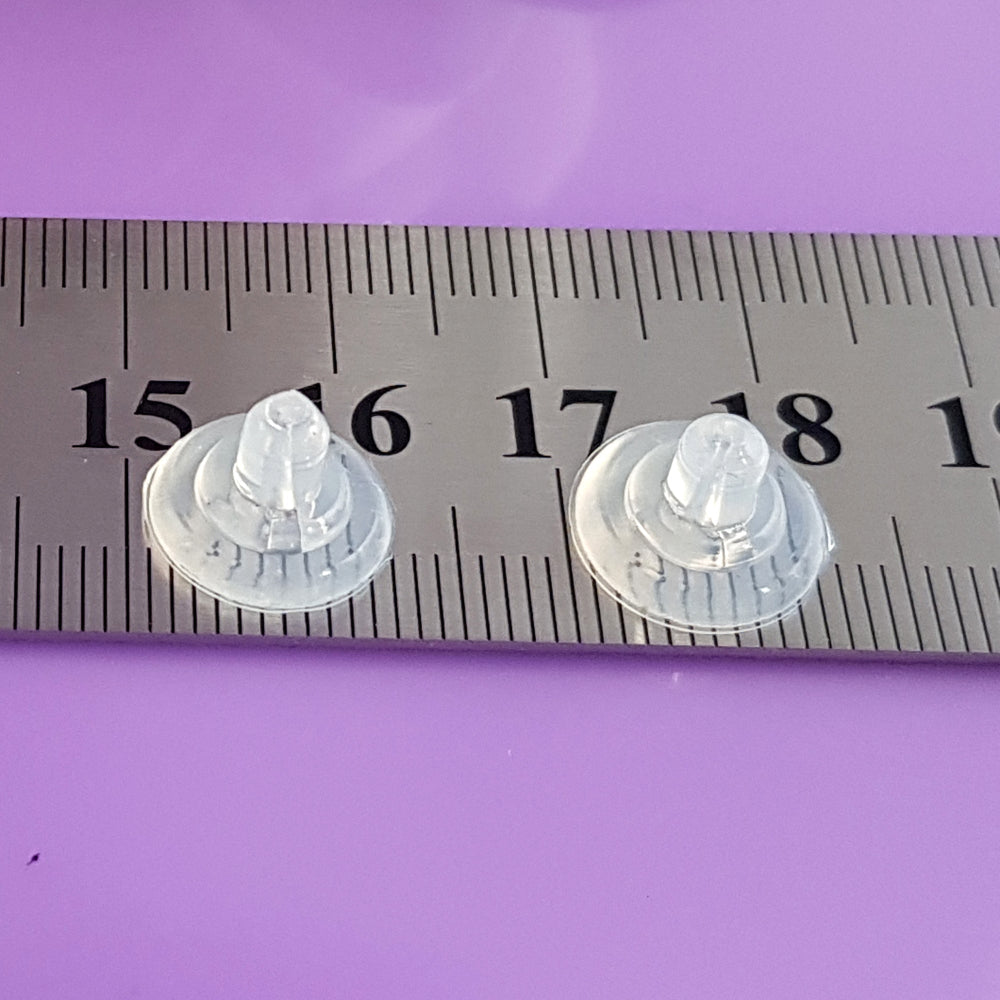 Silicone Large Butterflies Silver 925 Inserts | SS-009L | Jewellery Making Supply with a ruler