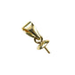 A single Pendant Drop in 9ct Yellow Gold white background.