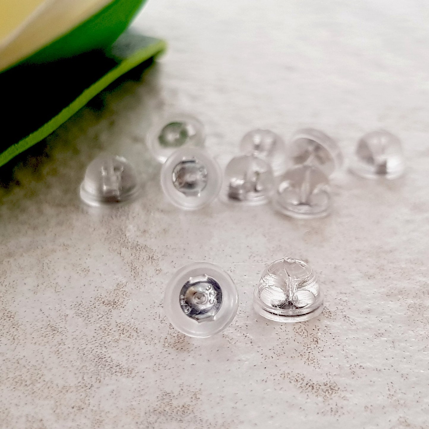 Silicone Domed Easy Grip Butterfly Earring Backs, Kids Jewellery, Sterling Silver Insert | SS-009S | Jewellery Supply - Kalitheo 
