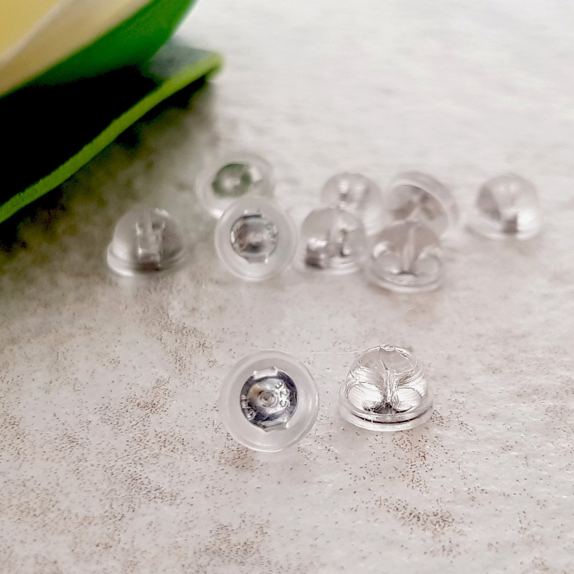 Silicone Domed Easy Grip Butterfly Earring Backs, Kids Jewellery, Sterling Silver Insert | SS-009S | Jewellery Supply - Kalitheo 