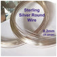 close up of sterling silver 925 wire 0.2mm thickness