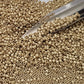 Close up view matte aluminium galvanize beads 11/0 TR-PF558F
