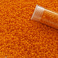 11/0 TR-42DF Cantaloupe Opaque Matte Round Toho Seed Beads close up.