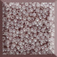 round Toho seed beads in Grape Mist Ceylon colour 11/0 in a square window.

