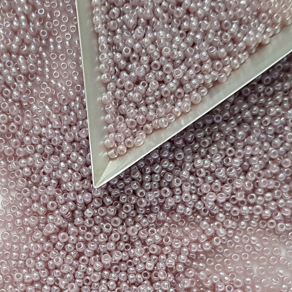 Toho seed beads in Grape Mist Ceylon colour 11/0 with a triangle scoop,