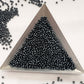 11/0 Toho seed Beads in haematite metallic TR-81 with triangle scoop.