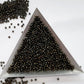 11/0 Toho seed beads in Iris Brown Metallic TR-83 with triangle scoop.