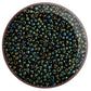 11/0 Toho seed beads in Iris Green/Brown Metallic TR-84 in a circle white background.