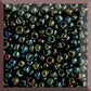 11/0 Toho seed beads in iris green brown metallic TR-84 square window.