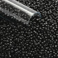 11/0 TR-49  Jet Black Opaque Round Toho - Beading Supply close up