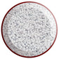 A close-up view of light grey frosted opaque pastel round Toho seed beads. 11/0 Toho Seed Beads,
