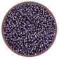11/0 TR-2124 Milky Lavender Silver Lined Round Toho Seed Beads in a circle white background.