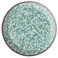 11/0 Toho seed beads in milky Lt Aqua Silver-Lined in a circle with white background.