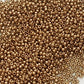 11/0 TR-204 Montana Blue Gold Luster Round Toho Seed Beads close up