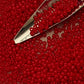 11/0 TR-45 Pepper Red Opaque Toho Seed Beads  silver scoop 