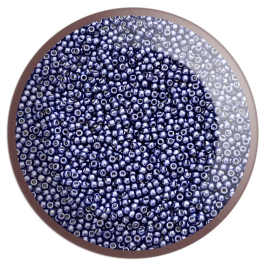 11/0 TR-PF567 Polaris Metallic Permanent Finish Round Toho Seed Beads - Beading Supply in a circle white background.