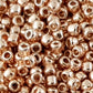11/0 Toho seed Beads in Rose Gold Galvanized Permanent Finish TR-PF551 close upp