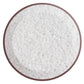 Toho 11/0 White Opaque TR-41 in a circle white background