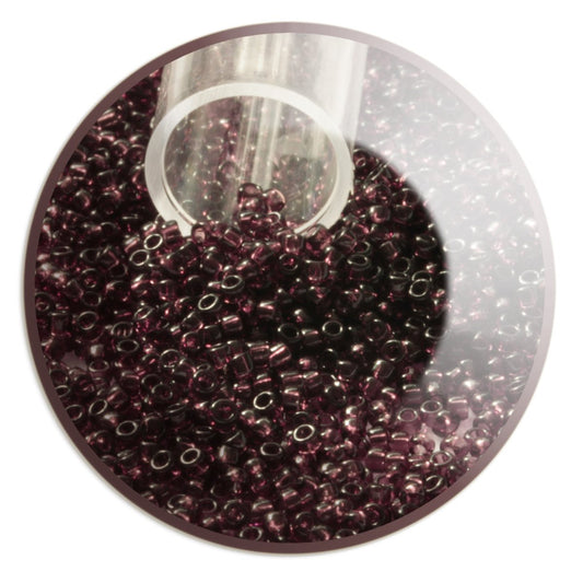 15/0 TR-6C Amethyst Round Toho Seed Beads - circle white background.
