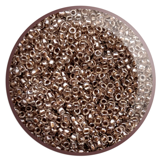 Circle close up crystal gold-lined beads