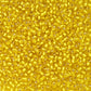Yellow Round Lemon Frosted Silver-Lined Toho Seed Beads 8/0 TR-32F close 