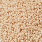 8/0 Toho seed Beads in Lt Beige Luster Opaque TR-123 close up.