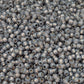8/0 Toho Seed Beads in Milky Grey Silver-Lined TR-2115 close up.